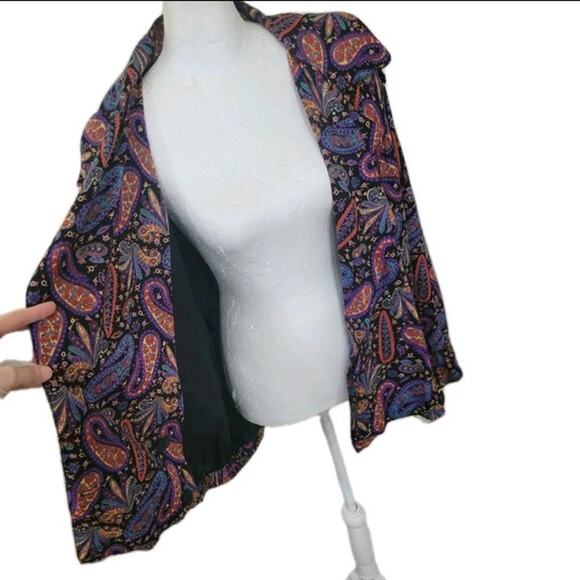 Howard Wolf Vintage Paisley Print Jacket, Women's Size XL Boho Retro Chic Art‎ - Picture 13 of 14